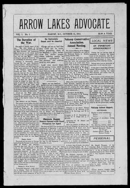 Thumbnail of Arrow Lake Advocate