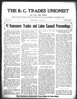 Thumbnail of BC Trades Unionist (Vancouver)