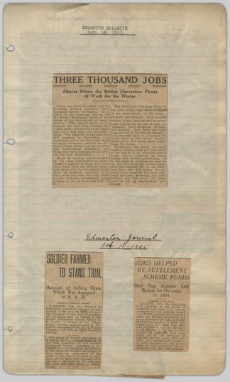 Clippings Book Of Newspaper Articles Relating To The Clandonald Settlement Ubc Library Open Collections