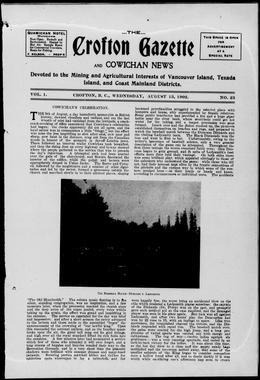 Thumbnail of Crofton Gazette and Cowichan News