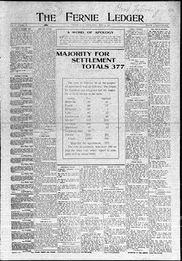 Thumbnail of The Fernie Ledger (Fernie)