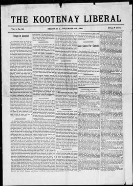 Thumbnail of The Kootenay Liberal